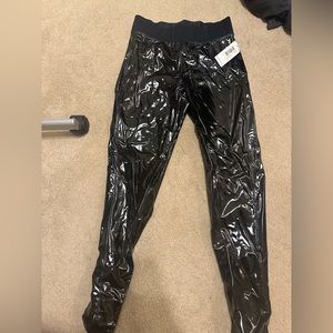 Heroine Sport. Black pleather leggings. Size large. Brand new with tags.